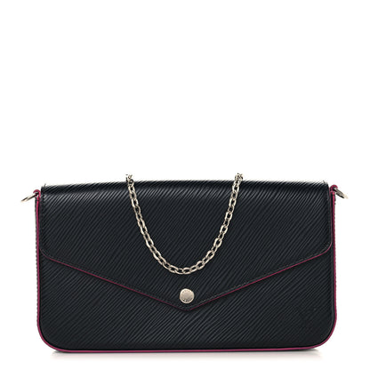 Louis Vuitton Epi Pochette Felicie Black Hot Pink 1 of 10