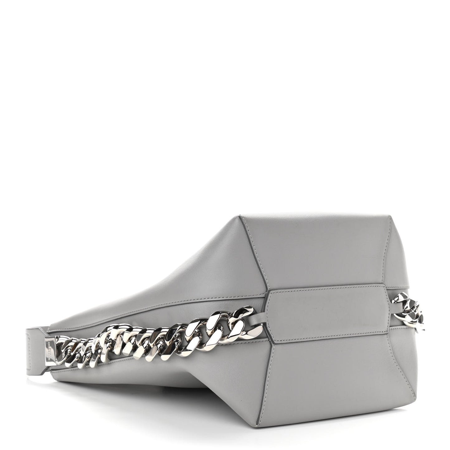 Calfskin Infinity Bucket Bag Grey