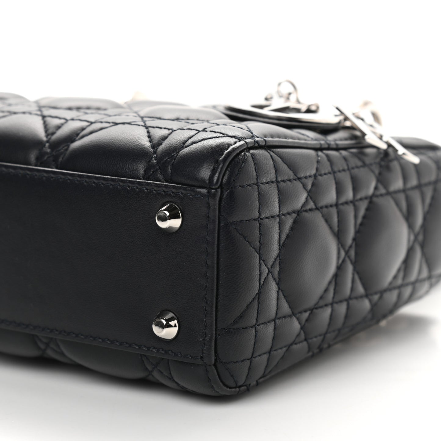 Lambskin Cannage Mini Lady Dior Black