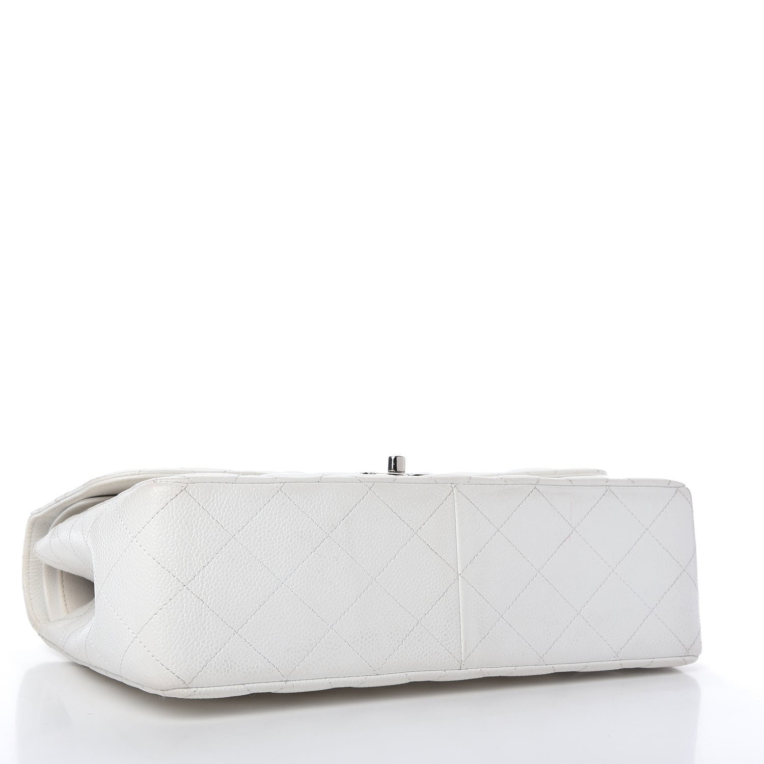 Chanel Caviar Quilted Jumbo Double Flap White 4 of 12