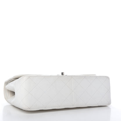 Chanel Caviar Quilted Jumbo Double Flap White 4 of 12
