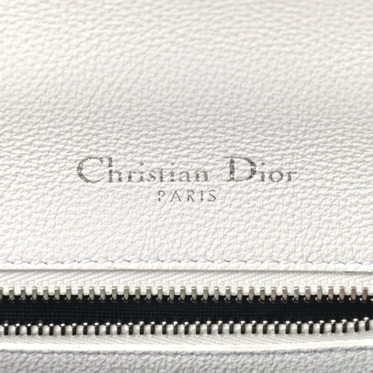 Grained Calfskin Small Diorama Flap Bag Off White