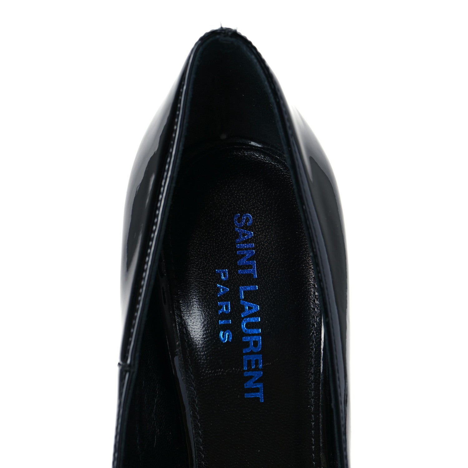 Saint Laurent Patent Opyum 110 Pumps 36.5 Black Blue 7 of 9