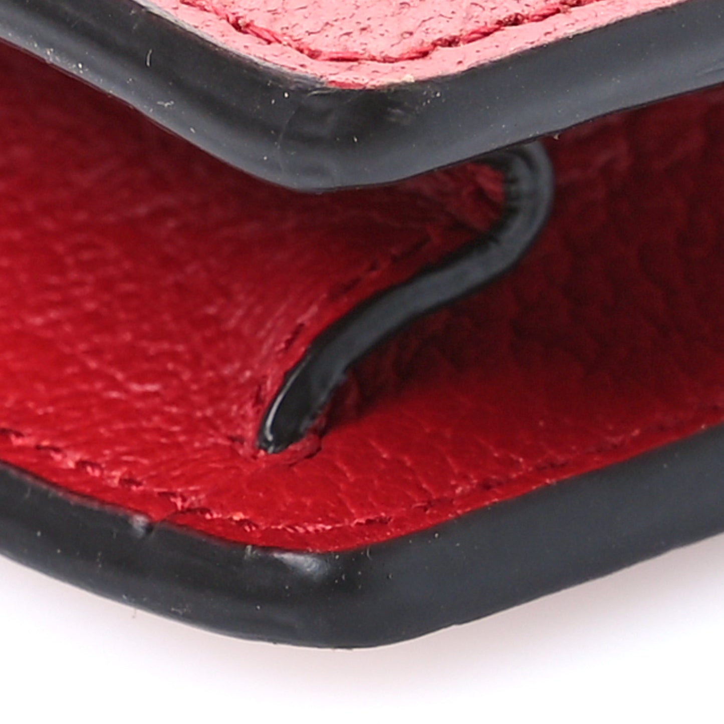 GG Supreme Monogram Web Queen Margaret Chain Wallet Red