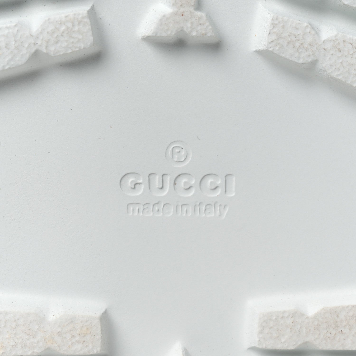 Gucci Rubber Web Mens Lug Sole Slide Sandals Great 10 White Green Red 8 of 11