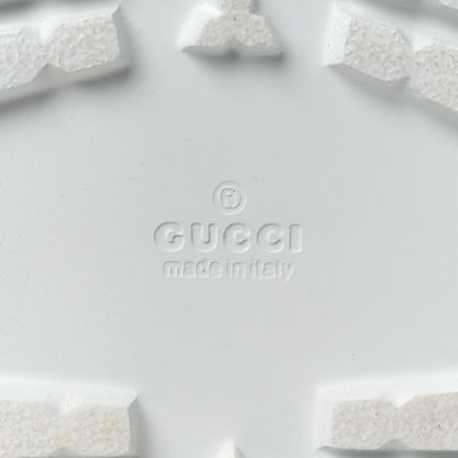 Gucci Rubber Web Mens Lug Sole Slide Sandals Great 10 White Green Red 8 of 11