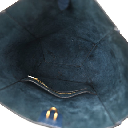 Celine Soft Grained Calfskin Small Sangle Bucket Bag Abyss Blue 4 of 8