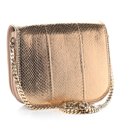 Jimmy Choo Metallic Elaphe Zadie Crossbody Bag Gold 3 of 8