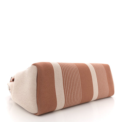 Hermes Vache Hunter Toile H Vibration Herbag Zip Retourne 31 PM Fauve Ecru Beige 4 of 10