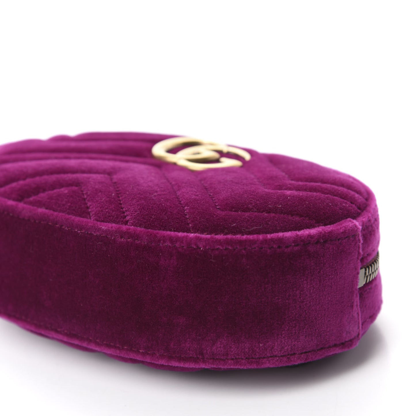 Velvet Matelasse GG Marmont Belt Bag 85 34 Fuchsia Violet Cyclamen