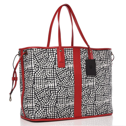 MCM Visetos Large Liz Reversible Shopper Tote Ruby Red 5 of 16