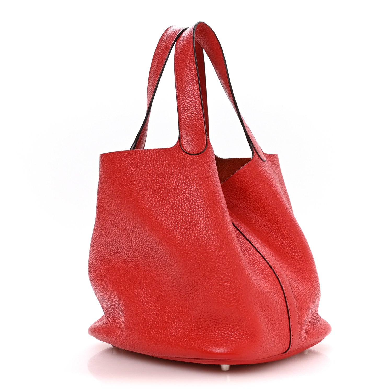 Hermes Taurillon Clemence Picotin Lock 22 MM Rouge Tomate 2 of 11