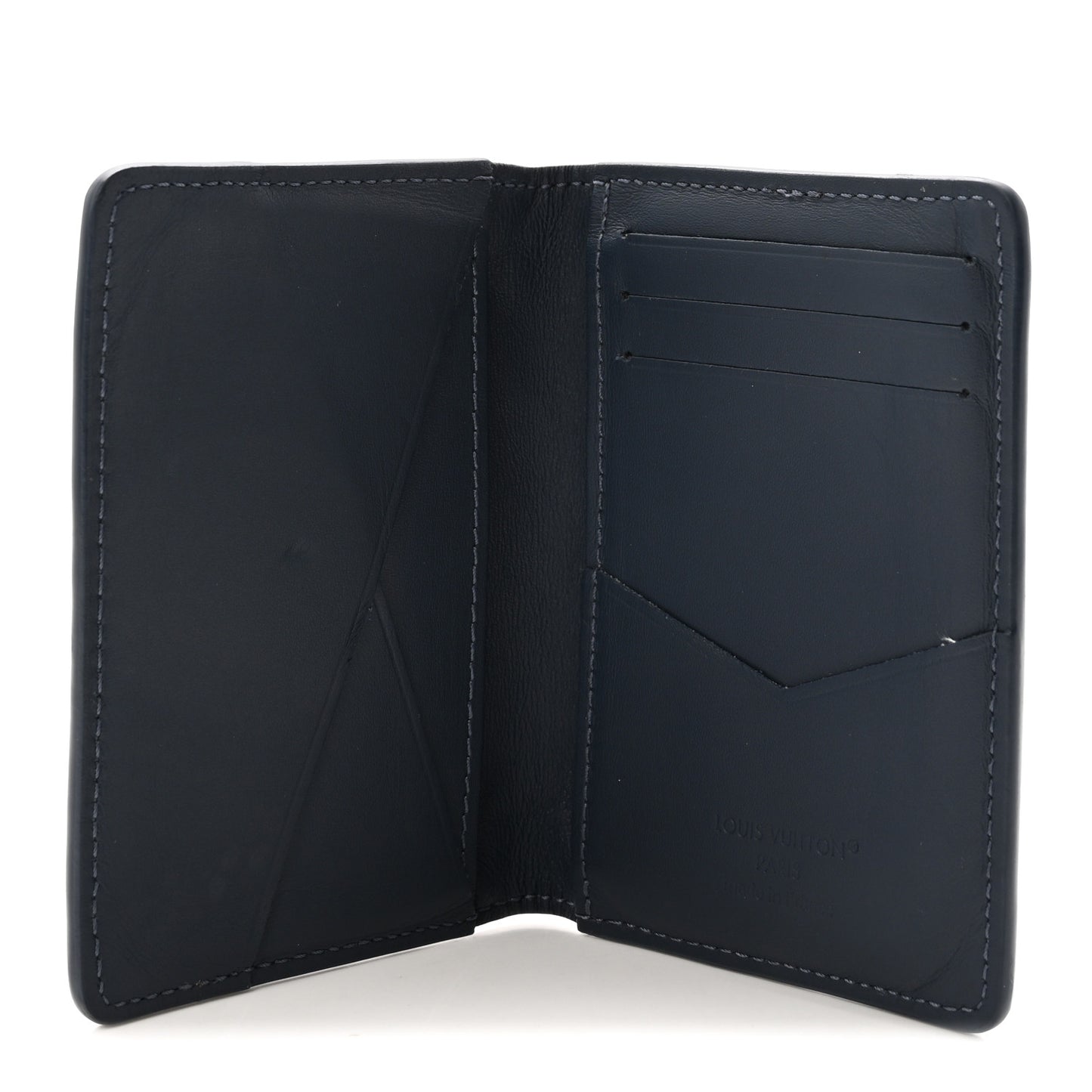 Calfskin Monogram Shadow Pocket Organizer Navy Blue