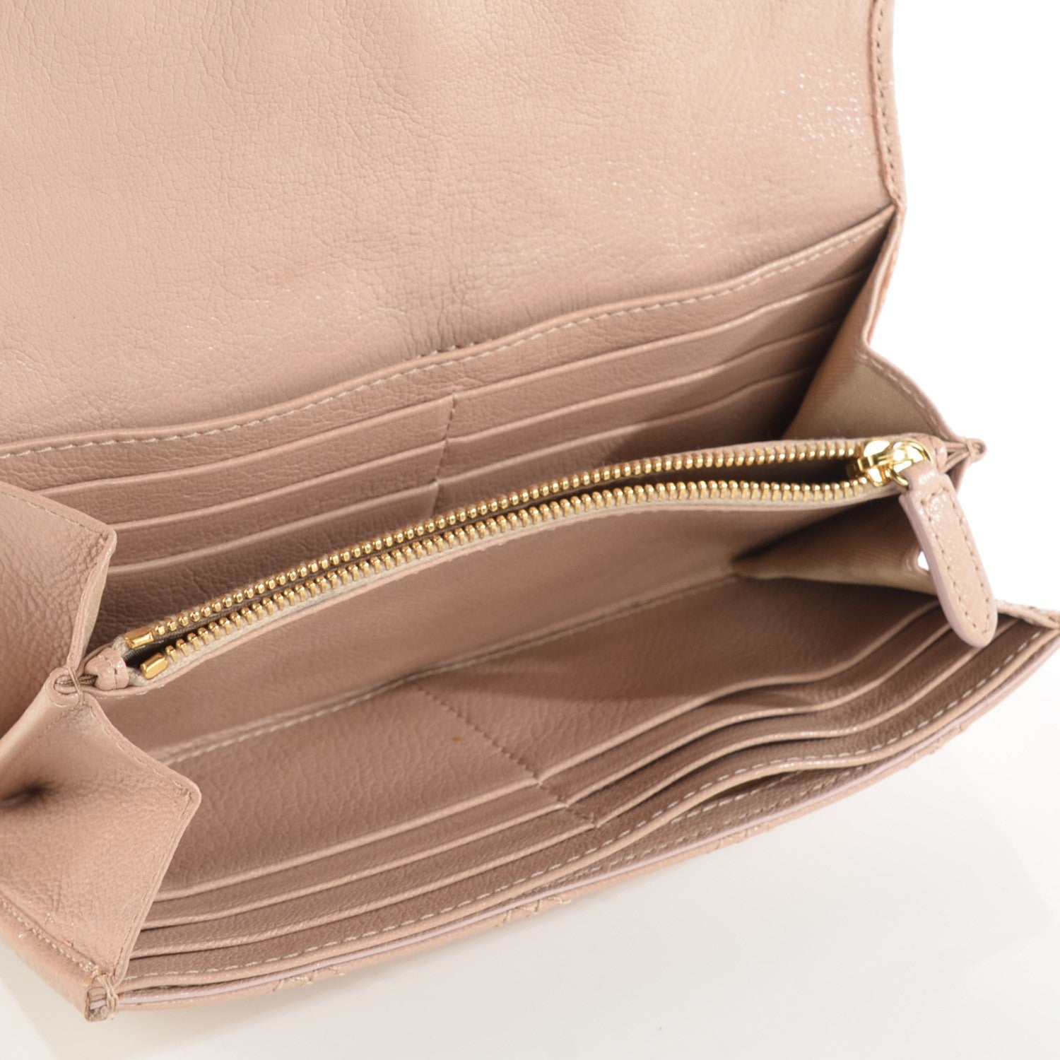 Marc Jacobs Lacquered Lambskin Baroque Double Groove Wallet Blush 7 of 7