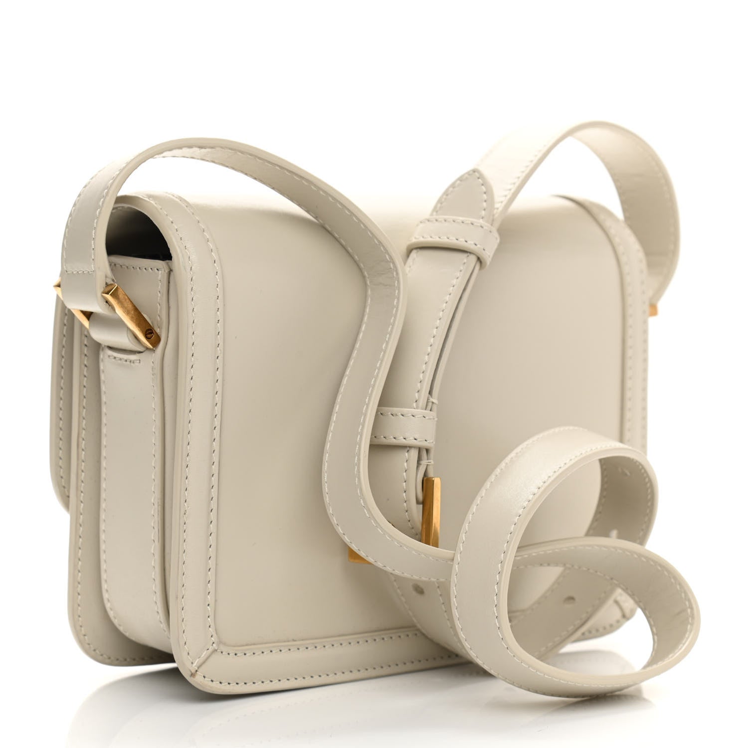 Saint Laurent Smooth Calfskin Small Solferino Satchel Ivory 3 of 10