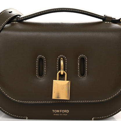 Tom Ford Smooth Calfskin Padlock Saddle Crossbody Bag Green 7 of 11