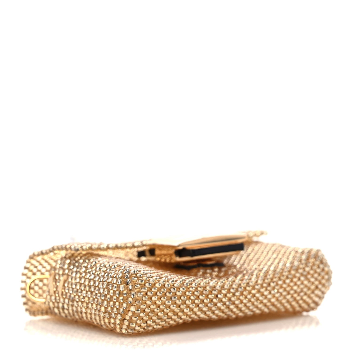Fendi Glass Vitello King Beaded Mini Pico Baguette Charm Semolino 4 of 8