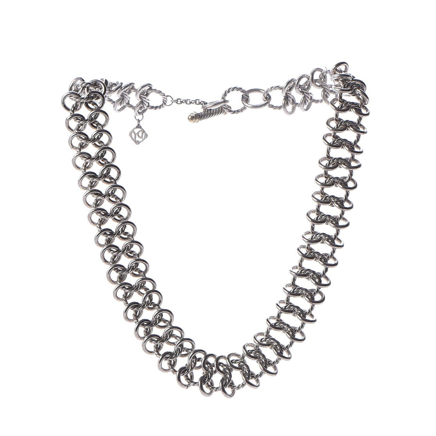 Sterling Silver 18K Yellow Gold Atlas Chain Mail Necklace