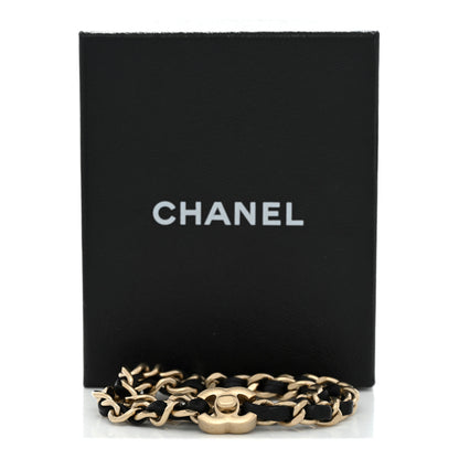 Chanel Lambskin CC Turnlock Double Chain Bracelet Black Gold 5 of 5