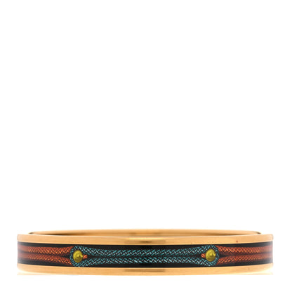 Hermes Enamel Narrow Printed Brandenburgs Bracelet 65 1 of 5