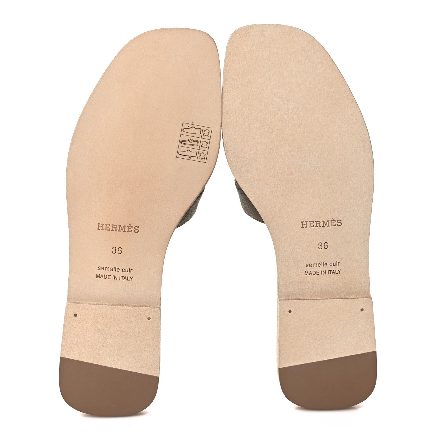 Hermes Epsom Oran Sandals 36 Etoupe 5 of 9