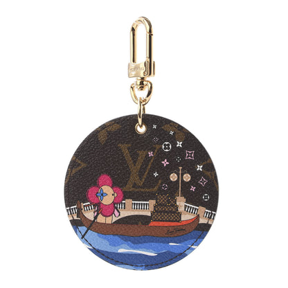 Louis Vuitton Monogram 2019 Christmas Animation Venice Bag Charm Key Ring Blue 1 of 4
