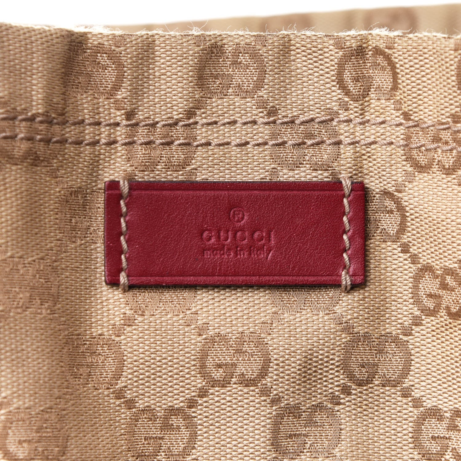 Gucci GG Monogram Medium Web Handle Vertical Tote Red 7 of 9