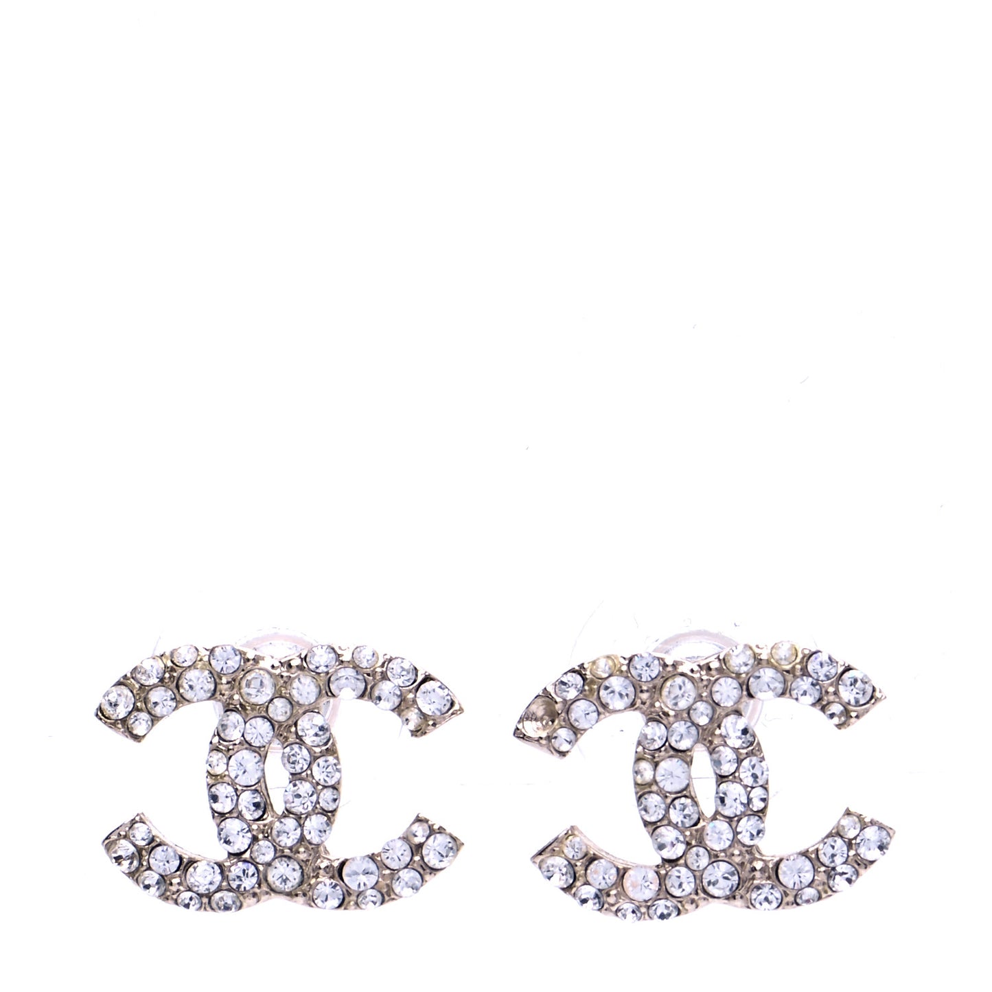 Crystal CC Earrings Silver