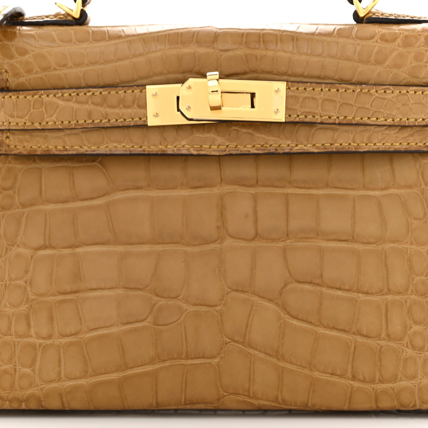 Hermes Matte Alligator Mini Kelly Sellier 20 Kraft 8 of 11