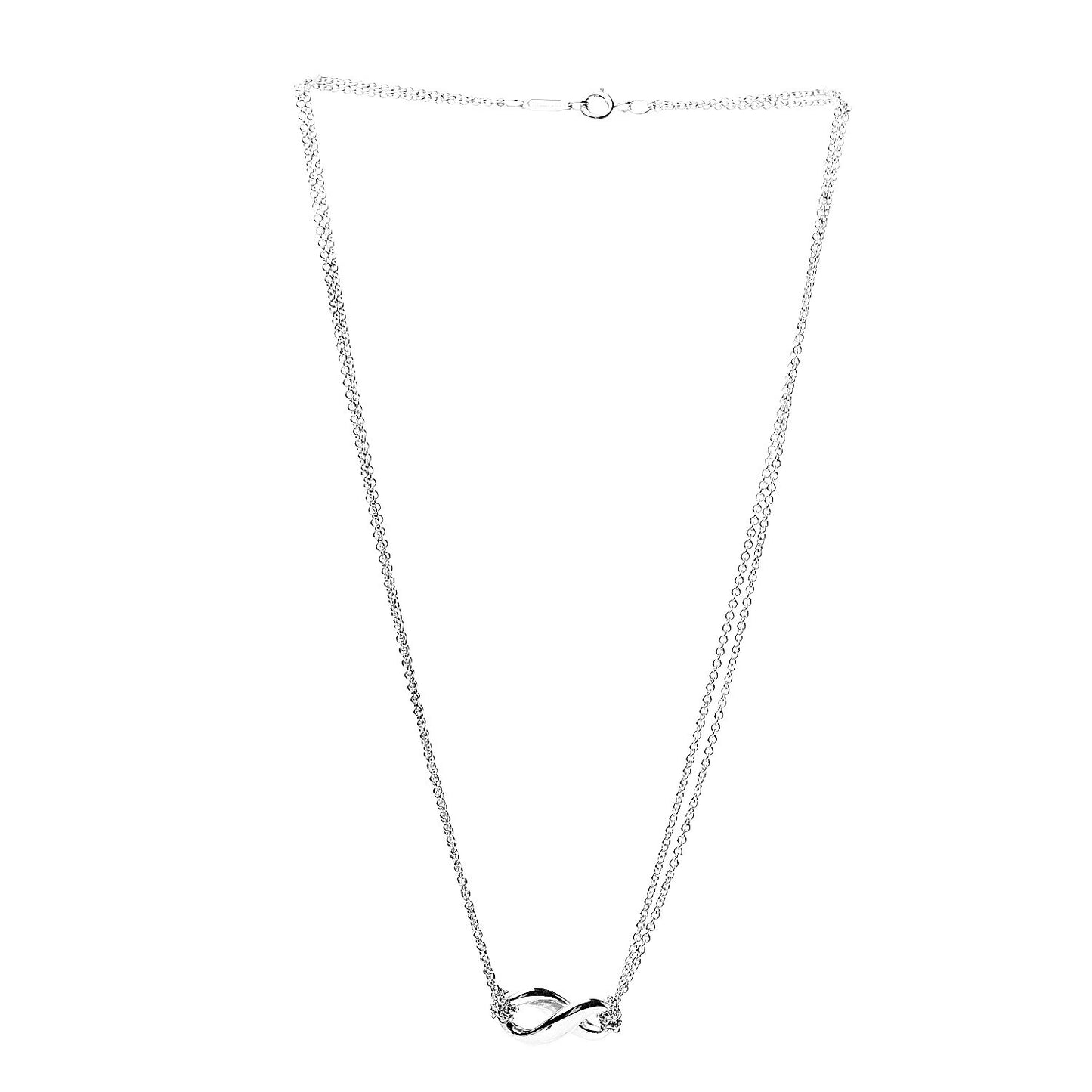 Sterling Silver Figure 8 Pendant Necklace