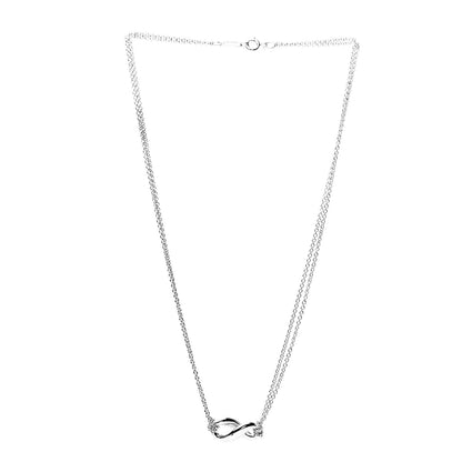 Tiffany Sterling Silver Figure 8 Pendant Necklace 2 of 5