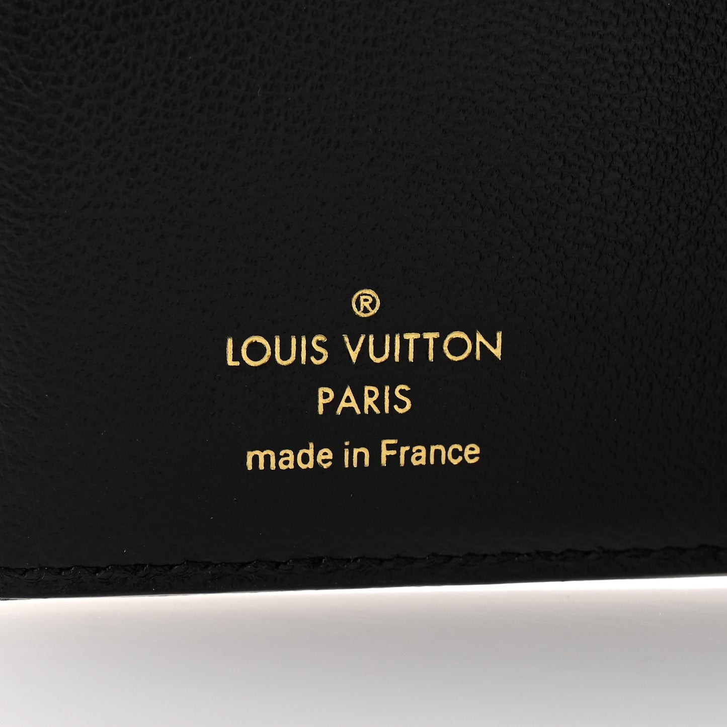 Lambskin Embossed Monogram Lou Coussin Wallet Black
