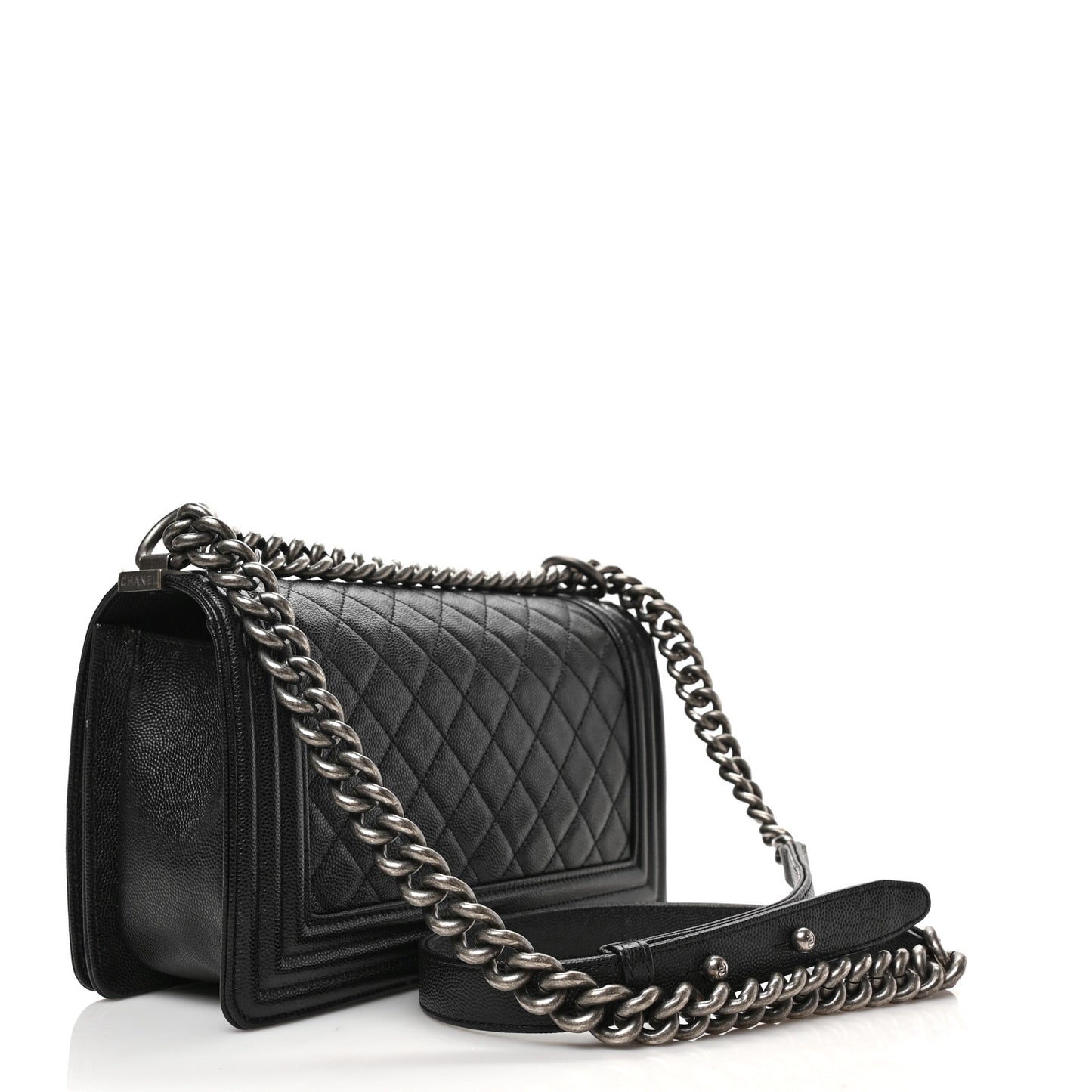 Caviar Quilted Medium Boy Flap Black