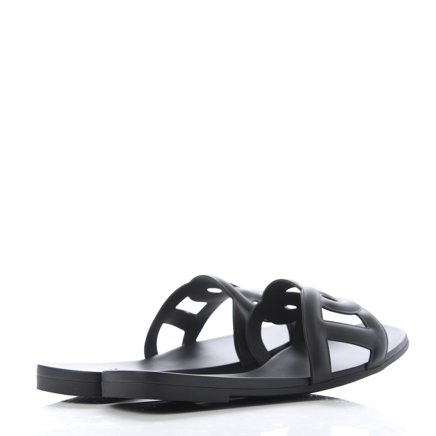 Hermes Rubber Aloha Sandals 40 Black 4 of 8