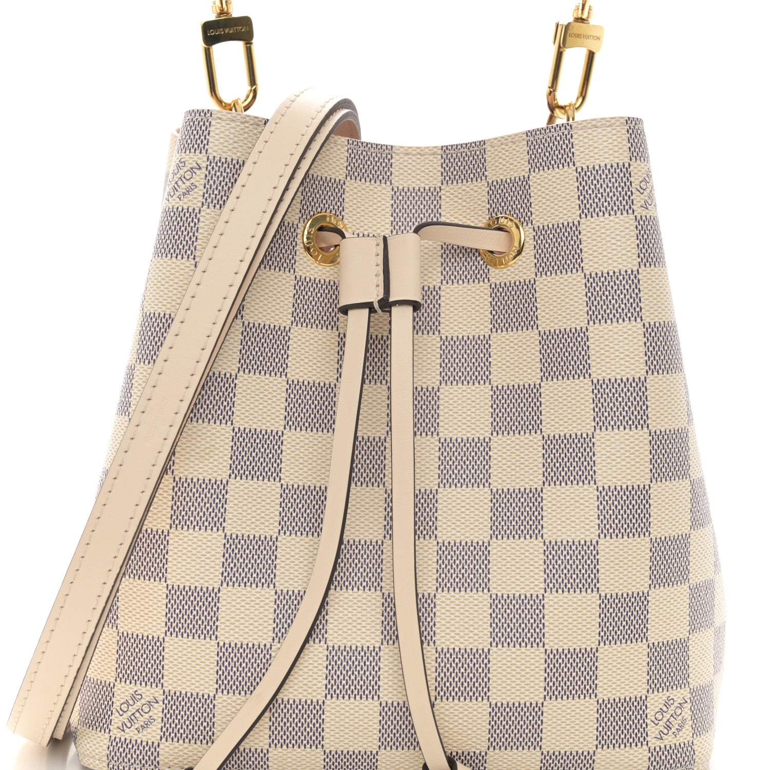 Louis Vuitton Damier Azur Braided Neonoe BB Pink 7 of 13