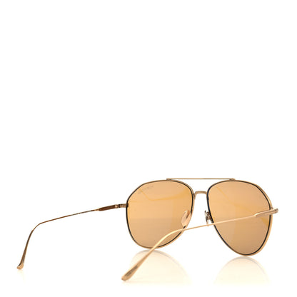 Tom Ford Titanium Cyrus Aviator Sunglasses TF747 Brown 4 of 9