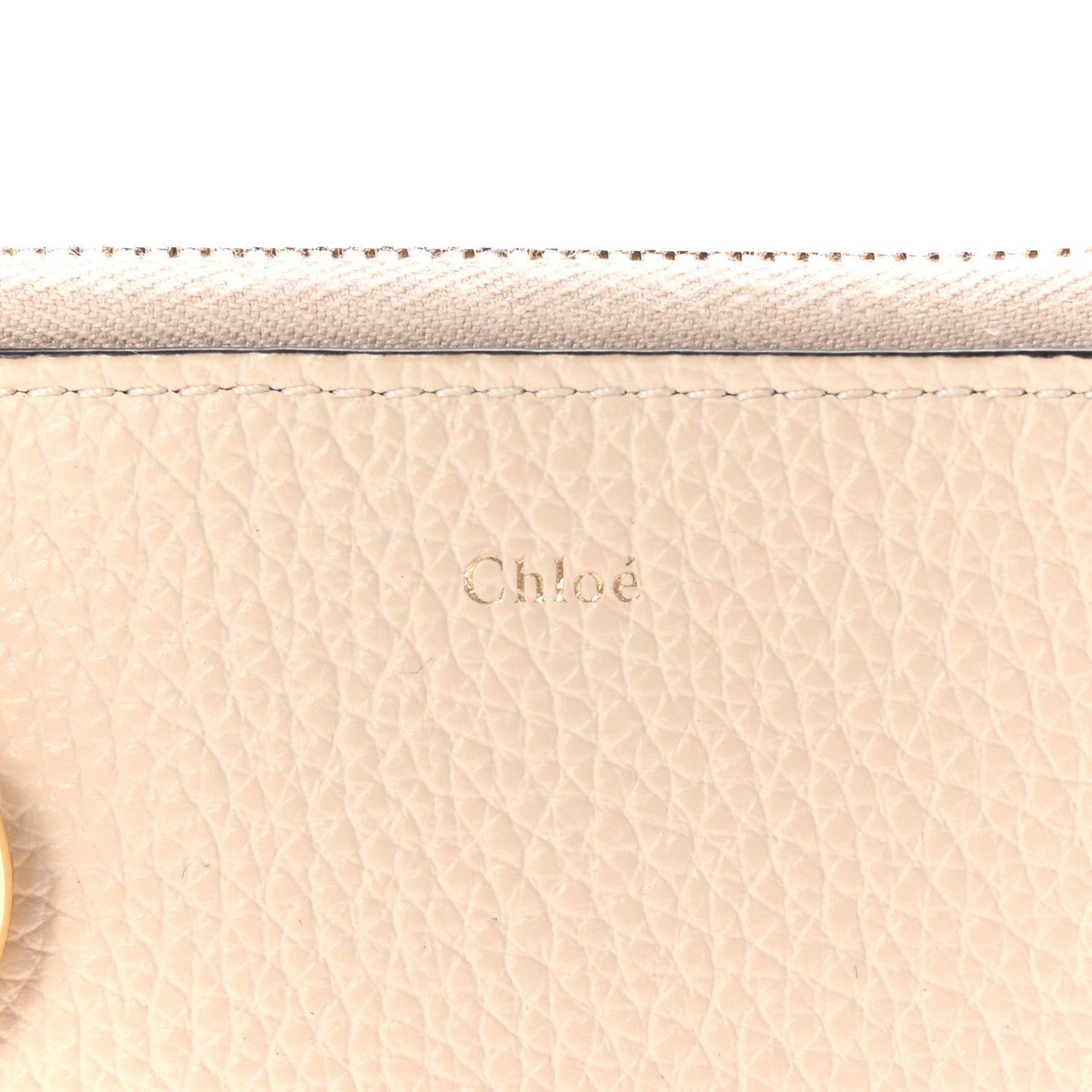 Calfskin Alphabet Purse Wallet Nude