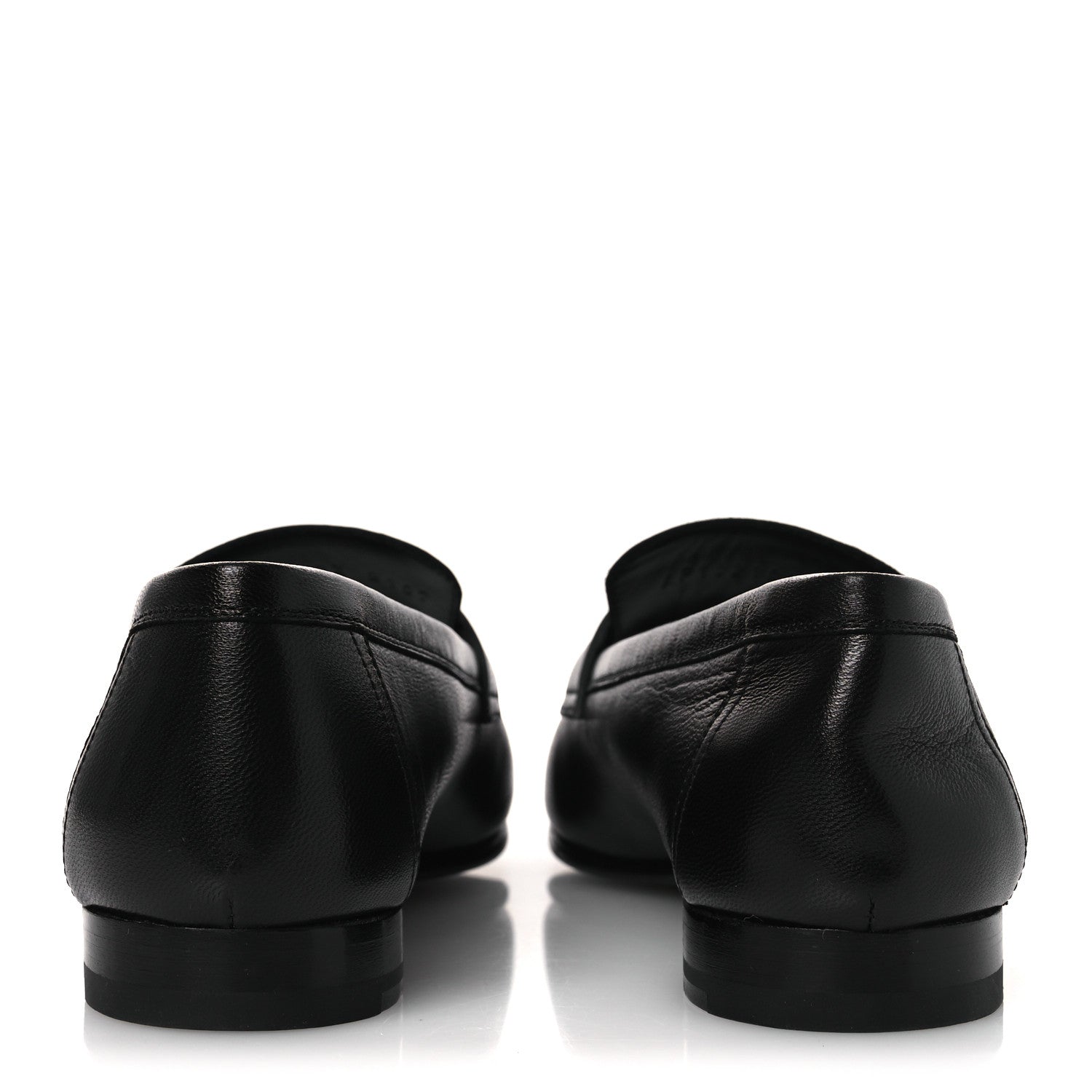 Hermes Goatskin Womens Paris Loafers 39.5 Black 6 of 12