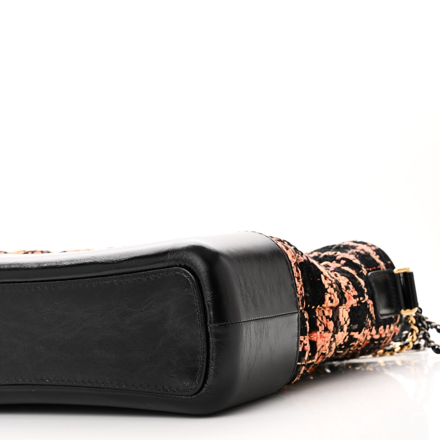 Tweed Calfskin Medium Gabrielle Hobo Black Brown