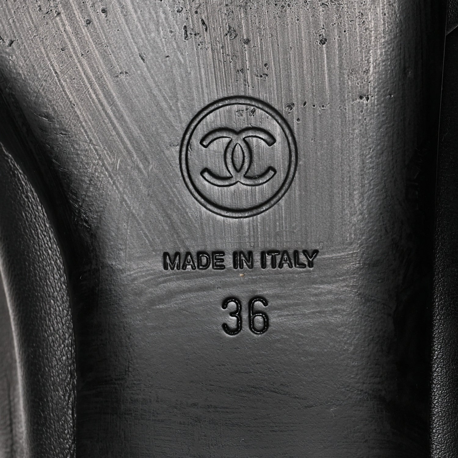 Chanel Lambskin Pearl Bow CC Flat Sandals 36 Black 7 of 9