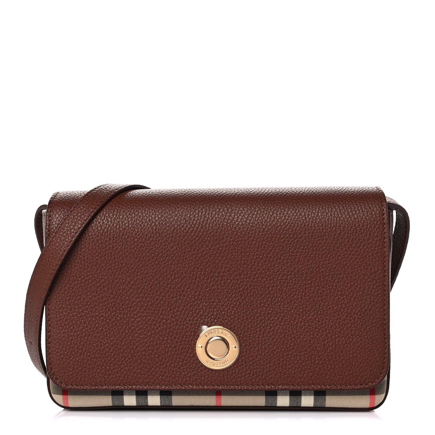 Burberry Calfskin Vintage Check New Hampshire Bag Archive Beige Tan 1 of 9