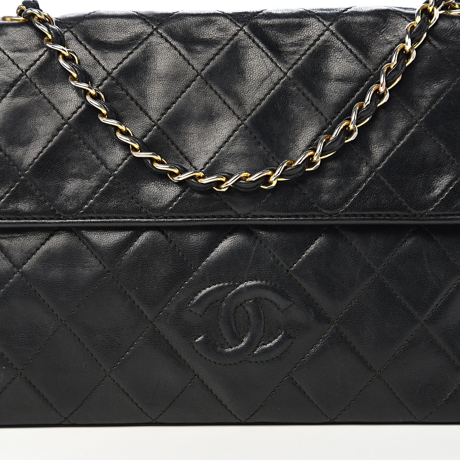 Chanel Lambskin Quilted CC Tassel Shoulder Flap Black 14 of 15
