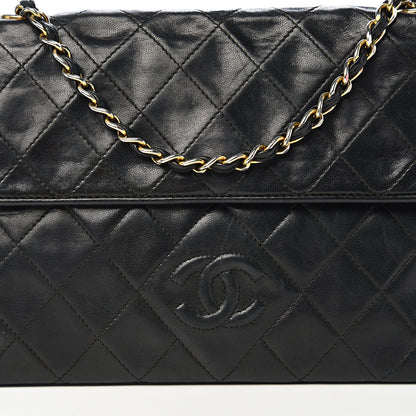 Chanel Lambskin Quilted CC Tassel Shoulder Flap Black 14 of 15