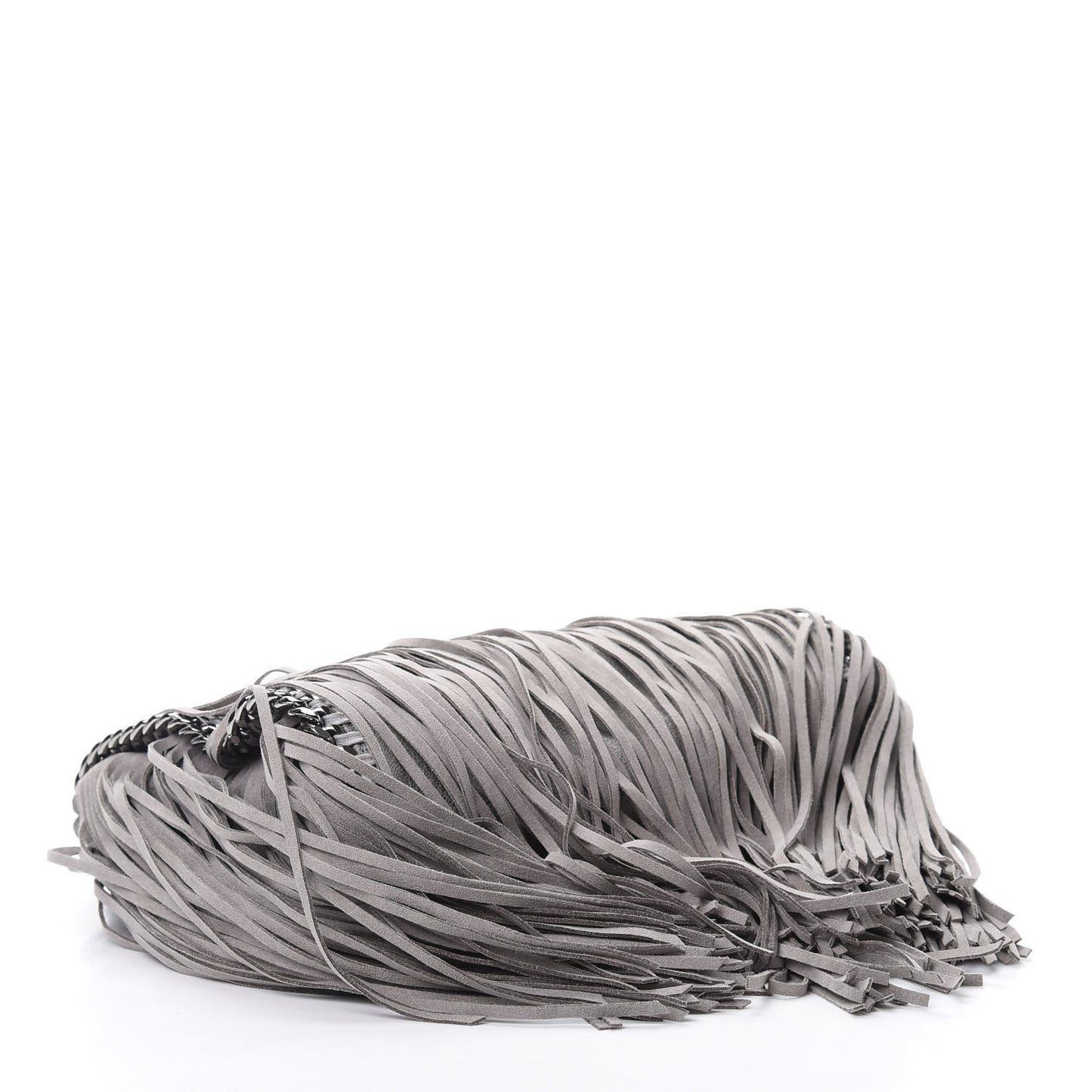 Shaggy Deer Fringe Mini Falabella Tote Grey