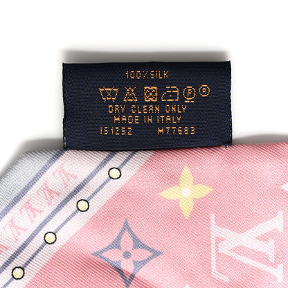 Louis Vuitton Silk Monogram Flowers Forever Bandeau Rose Clair 4 of 5