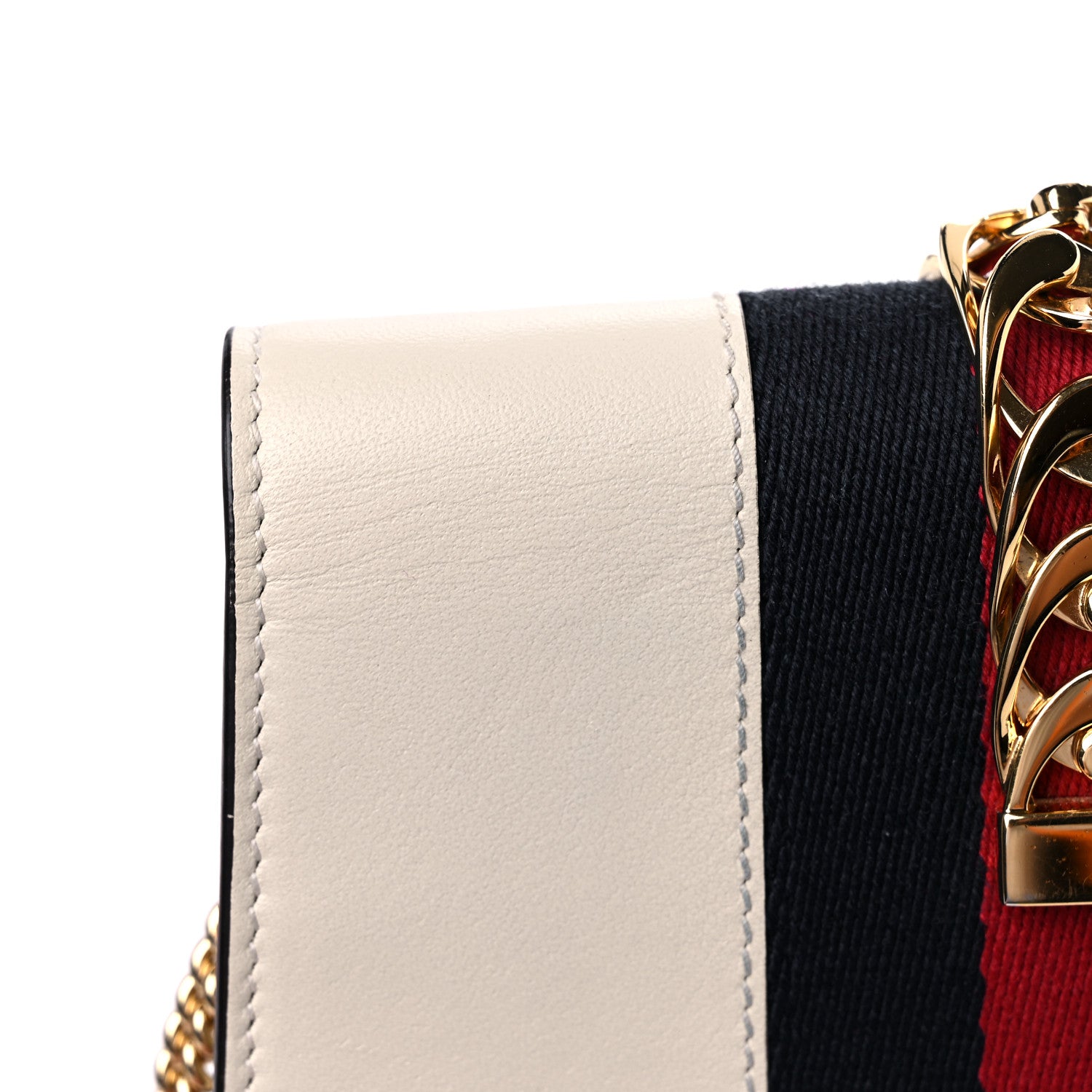 Gucci Calfskin Super Mini Sylvie Chain Shoulder Bag White 13 of 13
