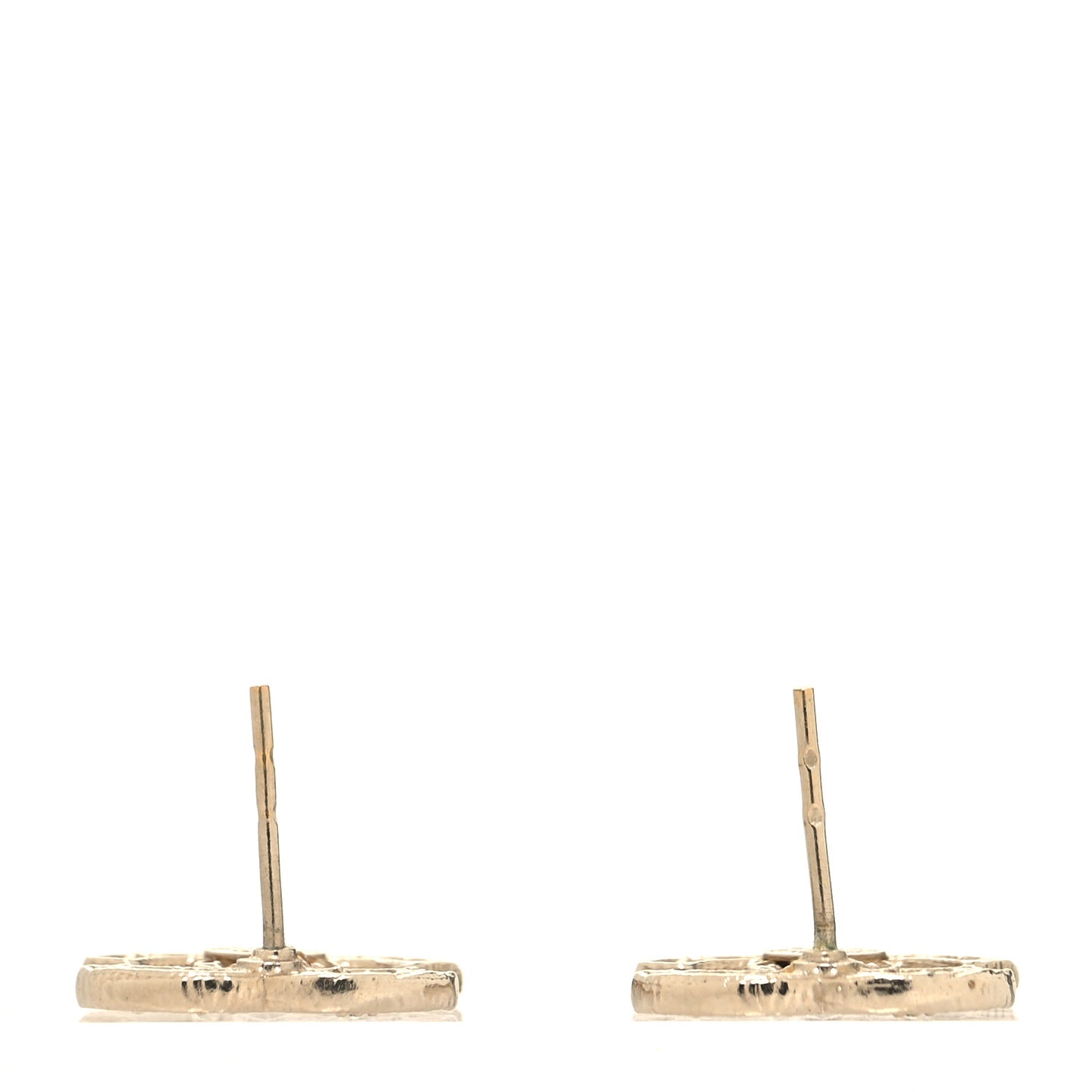 Tweed Effect CC Earrings Gold