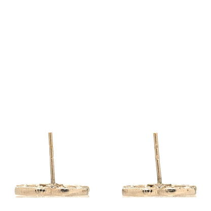 Chanel Tweed Effect CC Earrings Gold 3 of 4