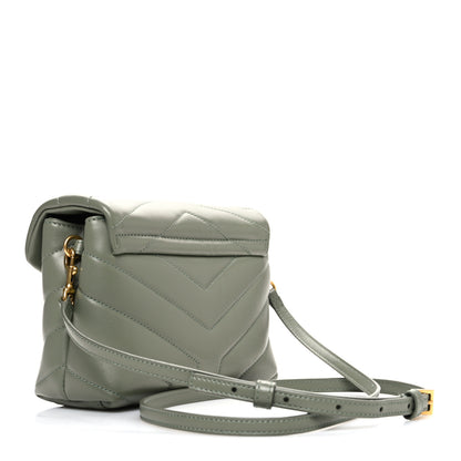 Saint Laurent Calfskin Y Quilted Monogram Toy Loulou Crossbody Bag Light Sage 3 of 11