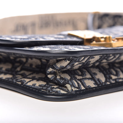 Christian Dior Oblique Small DiorAddict Flap Bag Navy Blue 7 of 10